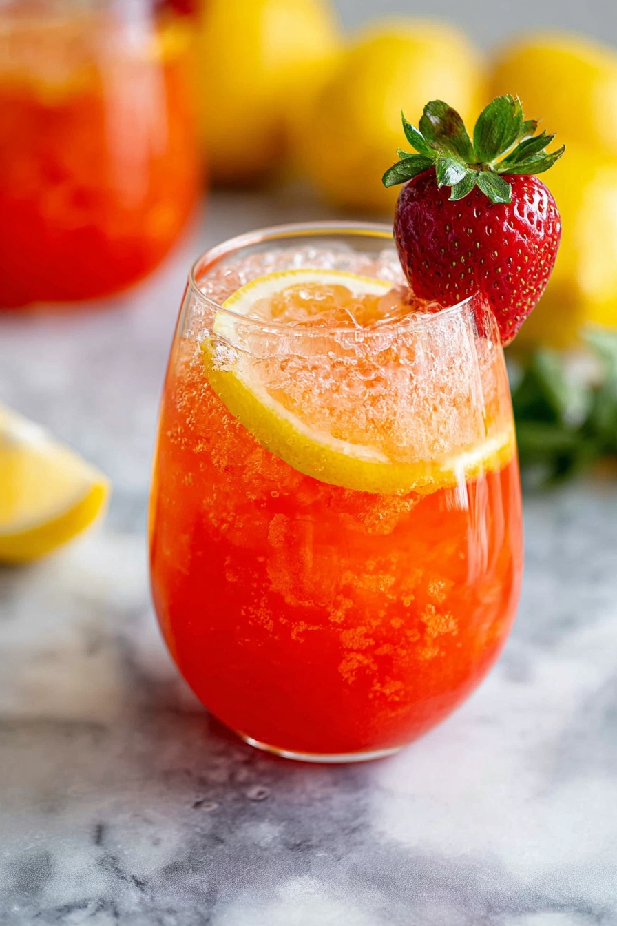strawberry lemonade - Serving Suggestion