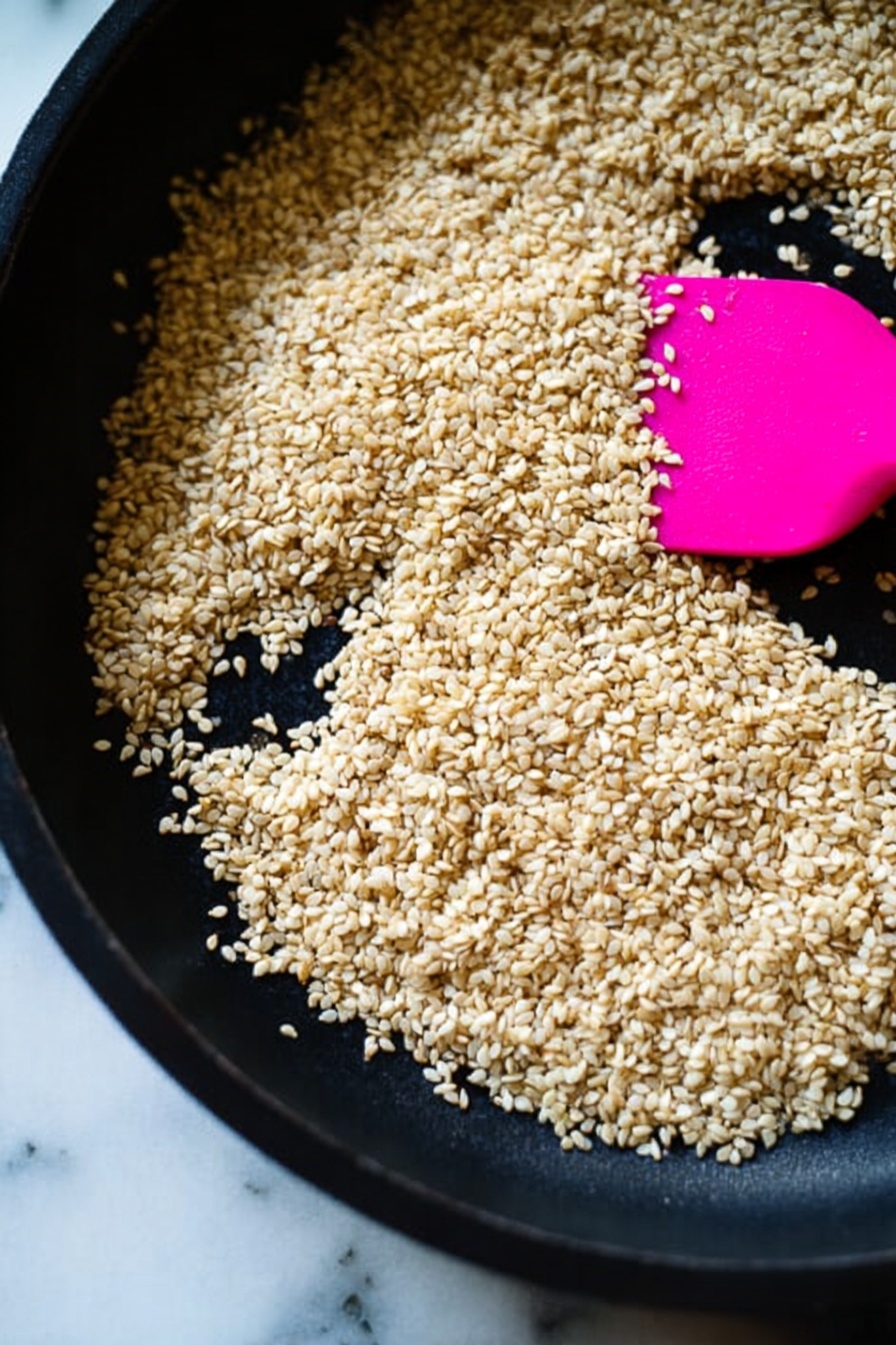 A white bowl filled with creamy beige oatmeal is placed on a white plate, resting on a white marbled surface. On top of the oatmeal, there are small pieces of green apple and bright red pomegranate seeds scattered, adding color and texture. A woman's hand is holding a silver spoon above the bowl, with a spoonful of oatmeal that also has pieces of green apple on it. A folded purple cloth with white stripes is partially visible under the plate. Photo taken with an iphone --ar 2:3 --v 7