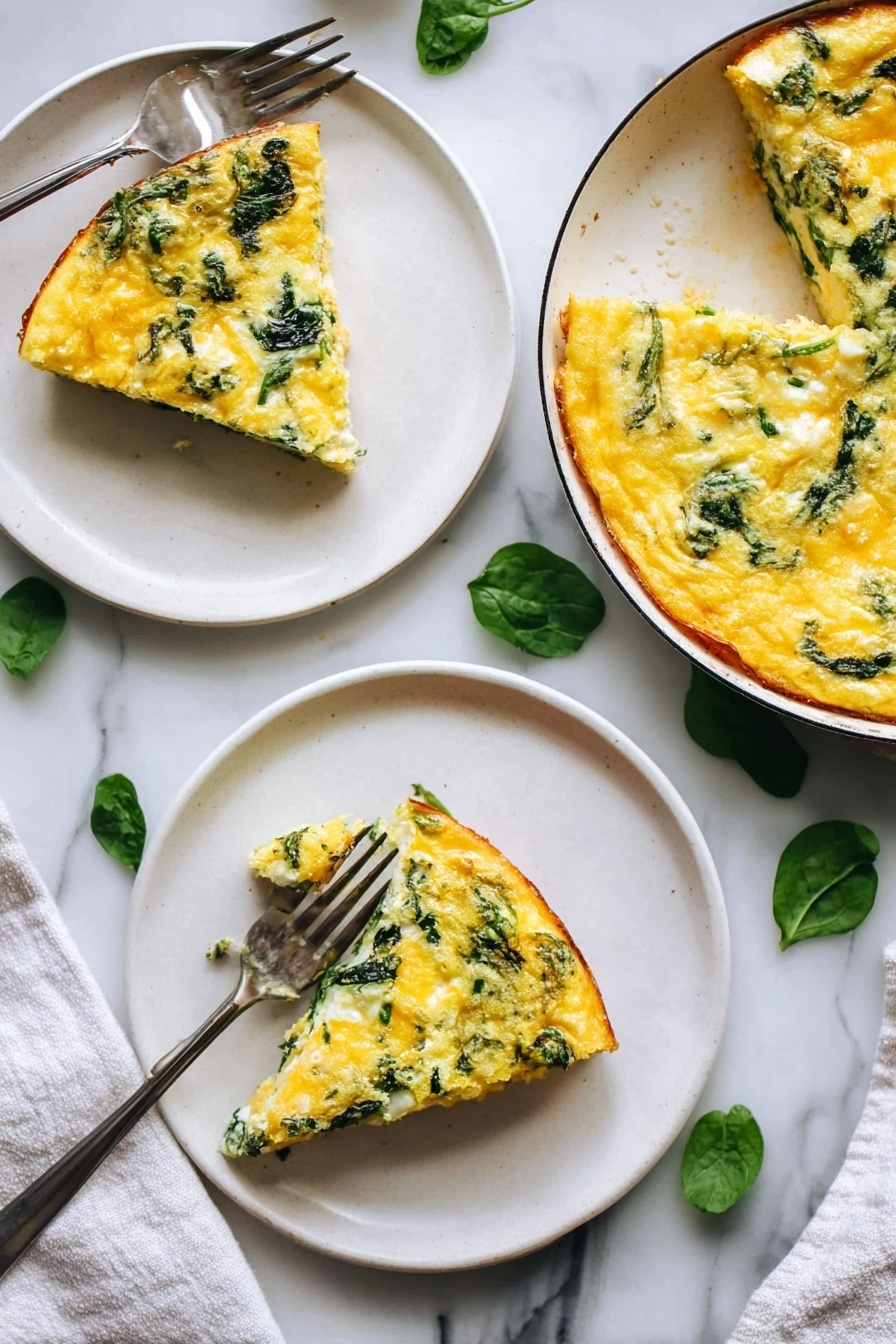 Broccoli Spinach Cheddar Frittata - Serving Suggestion
